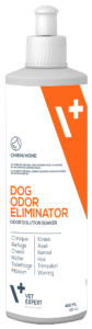 DOG ODOR ELIMINATOR est conçu pour être appliqué sans danger sur n'importe quelle surface ou directement sur l'animal.